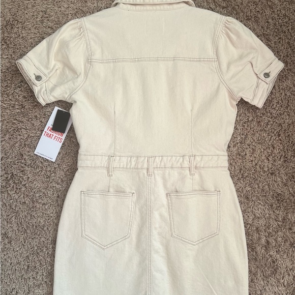 Celebrity Pink Juniors Button Up Denim Mini Dress With Belt Loops Size: L - Picture 4 of 7